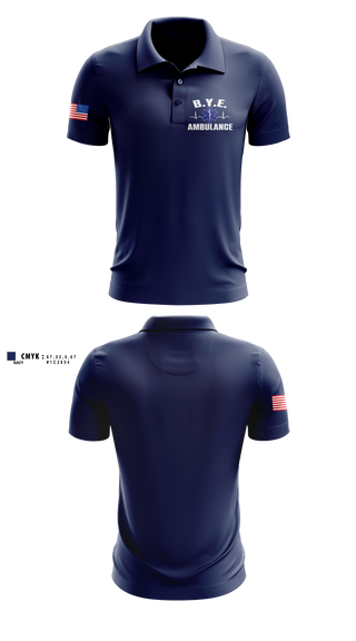 Short Sleeve Performance Polo, B.Y.E. AMBULANCE SERVICE INC., EMS/EMT, Teamtime, Team time, sublimation, custom sports apparel, team uniforms, spirit wear, spiritwear, sports uniforms, custom shirts, team store, custom team store, fundraiser sports, apparel fundraiser