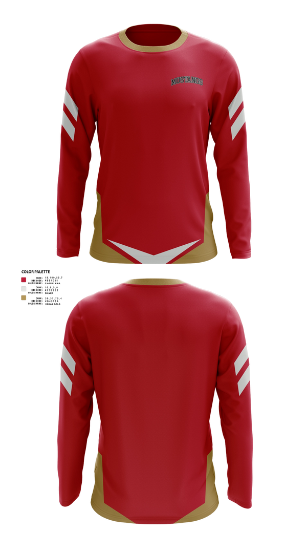 Long Sleeve Performance Shirt, MUSTANGS, , Teamtime, Team time, sublimation, custom sports apparel, team uniforms, spirit wear, spiritwear, sports uniforms, custom shirts, team store, custom team store, fundraiser sports, apparel fundraiser
