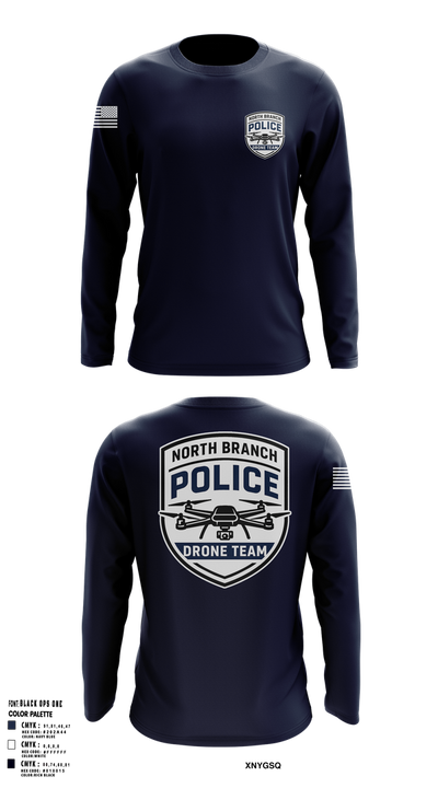 North Branch Police Dept. 88916958 Long Sleeve Performance Shirt 4