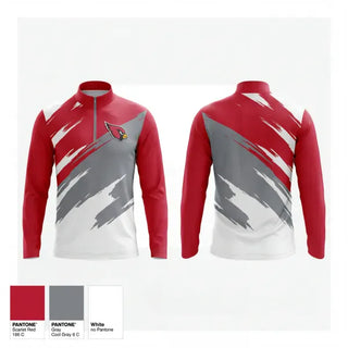 Quarter Zip Jacket, Sandy Valley Cardinals, Baseball, Teamtime, Team time, sublimation, custom sports apparel, team uniforms, spirit wear, spiritwear, sports uniforms, custom shirts, team store, custom team store, fundraiser sports, apparel fundraiser