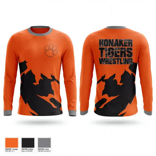 Long Sleeve Performance Shirt, Honaker Tigers, Wrestling, Teamtime, Team time, sublimation, custom sports apparel, team uniforms, spirit wear, spiritwear, sports uniforms, custom shirts, team store, custom team store, fundraiser sports, apparel fundraiser