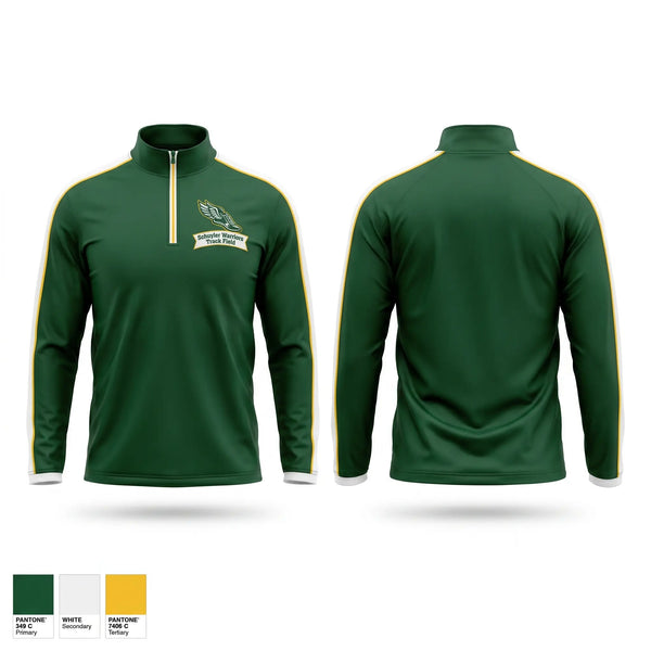Quarter Zip Jacket, Schuyler High School, Track & Field, Teamtime, Team time, sublimation, custom sports apparel, team uniforms, spirit wear, spiritwear, sports uniforms, custom shirts, team store, custom team store, fundraiser sports, apparel fundraiser