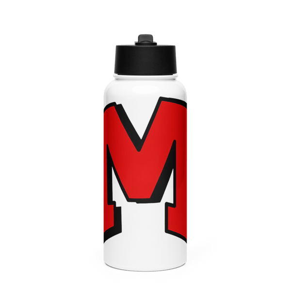 Madison Mohawks Tennis 75721696 Stainless Steel Water Bottle with a Straw Lid