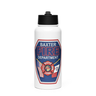 Baxter Fire Department Stainless Steel Water Bottle with a Straw Lid