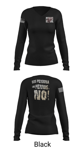 Womens Long Sleeve Vneck Shirt, PERROS DEL MAL, Men's Soccer, Teamtime, Team time, sublimation, custom sports apparel, team uniforms, spirit wear, spiritwear, sports uniforms, custom shirts, team store, custom team store, fundraiser sports, apparel fundraiser