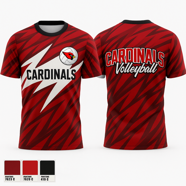 Short Sleeve Performance Shirt, Cardinals, Women's Volleyball, Teamtime, Team time, sublimation, custom sports apparel, team uniforms, spirit wear, spiritwear, sports uniforms, custom shirts, team store, custom team store, fundraiser sports, apparel fundraiser