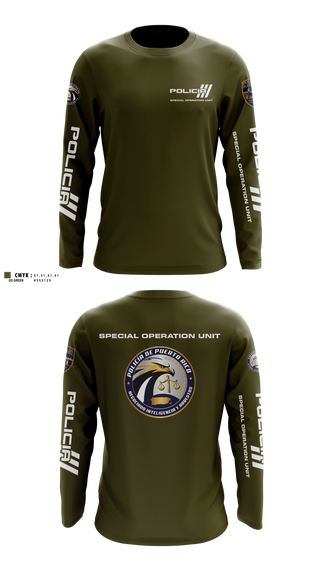 Long Sleeve Performance Shirt, Inteligencia criminal, Police, Teamtime, Team time, sublimation, custom sports apparel, team uniforms, spirit wear, spiritwear, sports uniforms, custom shirts, team store, custom team store, fundraiser sports, apparel fundraiser