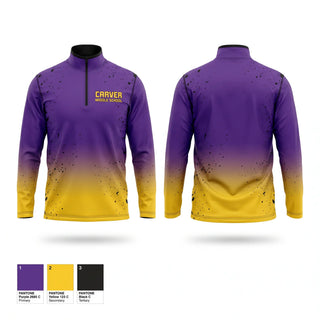 Quarter Zip Jacket, CARVER MIDDLE SCHOOL, , Teamtime, Team time, sublimation, custom sports apparel, team uniforms, spirit wear, spiritwear, sports uniforms, custom shirts, team store, custom team store, fundraiser sports, apparel fundraiser