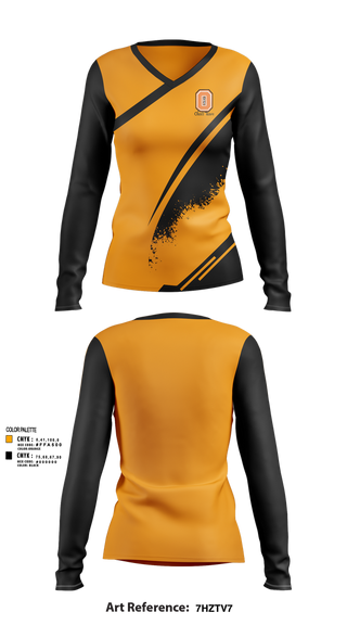 Womens Long Sleeve Vneck Shirt, Ogden High School Cheer, Cheer, Teamtime, Team time, sublimation, custom sports apparel, team uniforms, spirit wear, spiritwear, sports uniforms, custom shirts, team store, custom team store, fundraiser sports, apparel fundraiser
