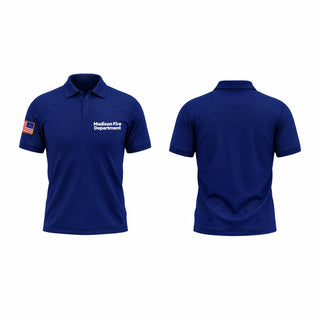 Short Sleeve Performance Polo, Madison Fire Department, Fire Department, Teamtime, Team time, sublimation, custom sports apparel, team uniforms, spirit wear, spiritwear, sports uniforms, custom shirts, team store, custom team store, fundraiser sports, apparel fundraiser