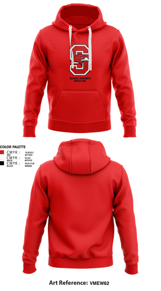 Hoodie, Saranac RedHawks (Saranac Wrestling Club), Wrestling, Teamtime, Team time, sublimation, custom sports apparel, team uniforms, spirit wear, spiritwear, sports uniforms, custom shirts, team store, custom team store, fundraiser sports, apparel fundraiser