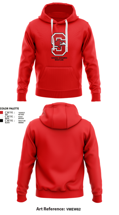 Saranac RedHawks (Saranac Wrestling Club) Hoodie - 1