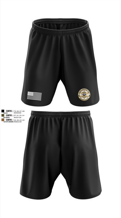 Evangeline Parish Sheriffs Office S.R.T Athletic Shorts With Pockets - 100