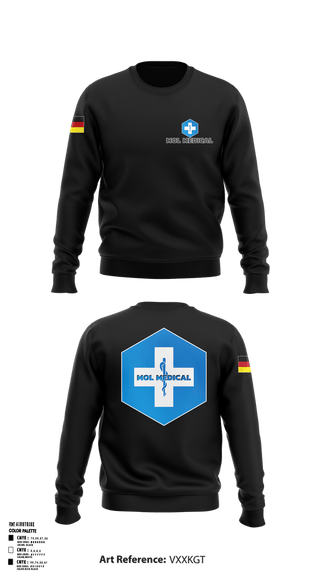 Crew Neck Sweatshirt, MOL Medical, Fire Department, Teamtime, Team time, sublimation, custom sports apparel, team uniforms, spirit wear, spiritwear, sports uniforms, custom shirts, team store, custom team store, fundraiser sports, apparel fundraiser