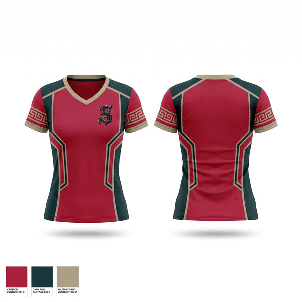 Womens Short Sleeve Vneck Shirt, Scorpions, Baseball, Teamtime, Team time, sublimation, custom sports apparel, team uniforms, spirit wear, spiritwear, sports uniforms, custom shirts, team store, custom team store, fundraiser sports, apparel fundraiser