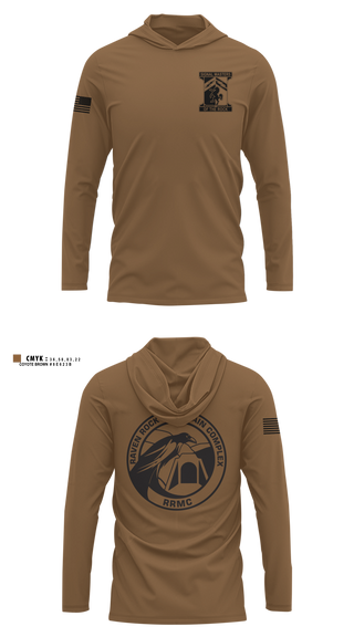 Long Sleeve Performance Shirt with hood, 114th signal battalion, Army, Teamtime, Team time, sublimation, custom sports apparel, team uniforms, spirit wear, spiritwear, sports uniforms, custom shirts, team store, custom team store, fundraiser sports, apparel fundraiser