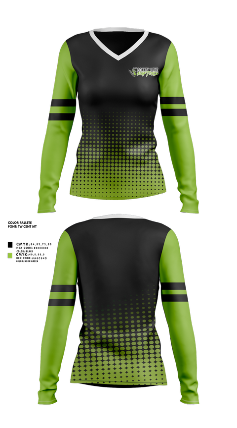 Womens Long Sleeve Vneck Shirt, Raptors Youth Sports, , Teamtime, Team time, sublimation, custom sports apparel, team uniforms, spirit wear, spiritwear, sports uniforms, custom shirts, team store, custom team store, fundraiser sports, apparel fundraiser