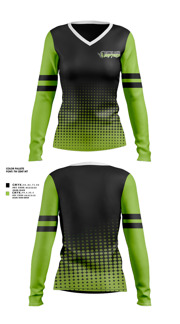 Womens Long Sleeve Vneck Shirt, Raptors Youth Sports, , Teamtime, Team time, sublimation, custom sports apparel, team uniforms, spirit wear, spiritwear, sports uniforms, custom shirts, team store, custom team store, fundraiser sports, apparel fundraiser