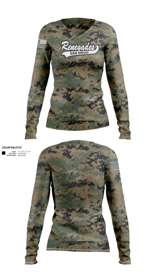 Womens Long Sleeve Vneck Shirt, Grossmont College Softball, Softball, Teamtime, Team time, sublimation, custom sports apparel, team uniforms, spirit wear, spiritwear, sports uniforms, custom shirts, team store, custom team store, fundraiser sports, apparel fundraiser