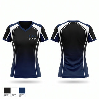 Womens Short Sleeve Vneck Shirt, Geo group, , Teamtime, Team time, sublimation, custom sports apparel, team uniforms, spirit wear, spiritwear, sports uniforms, custom shirts, team store, custom team store, fundraiser sports, apparel fundraiser