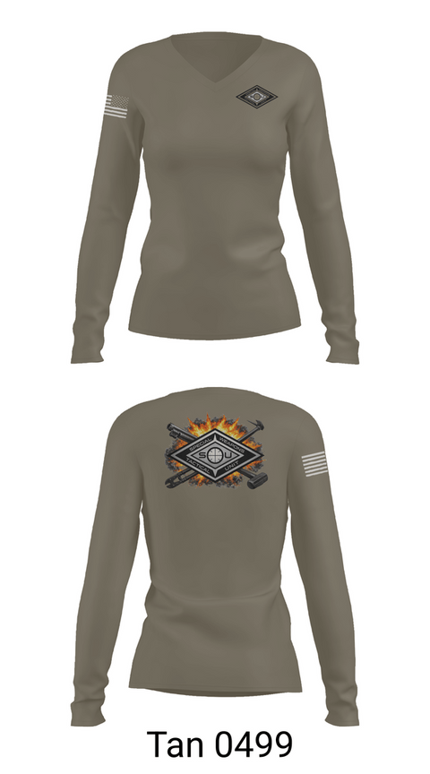 Womens Long Sleeve Vneck Shirt, Boise Police SOU, Police, Teamtime, Team time, sublimation, custom sports apparel, team uniforms, spirit wear, spiritwear, sports uniforms, custom shirts, team store, custom team store, fundraiser sports, apparel fundraiser