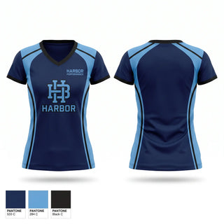 Womens Short Sleeve Vneck Shirt, Harbor Performance, Baseball, Teamtime, Team time, sublimation, custom sports apparel, team uniforms, spirit wear, spiritwear, sports uniforms, custom shirts, team store, custom team store, fundraiser sports, apparel fundraiser