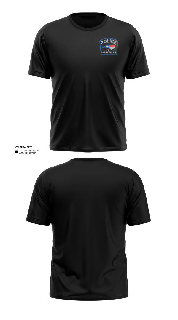 Old School Cotton Feel Shirt, Louisburg Police Department, Police, Teamtime, Team time, sublimation, custom sports apparel, team uniforms, spirit wear, spiritwear, sports uniforms, custom shirts, team store, custom team store, fundraiser sports, apparel fundraiser
