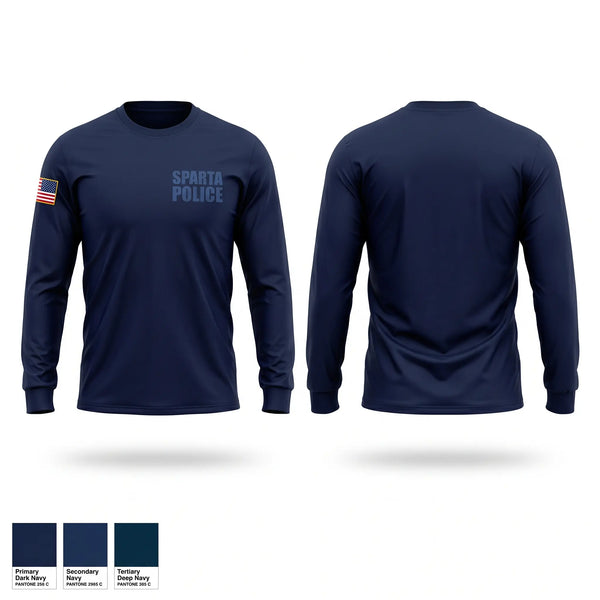 Long Sleeve Performance Shirt, SPARTA POLICE, Police, Teamtime, Team time, sublimation, custom sports apparel, team uniforms, spirit wear, spiritwear, sports uniforms, custom shirts, team store, custom team store, fundraiser sports, apparel fundraiser