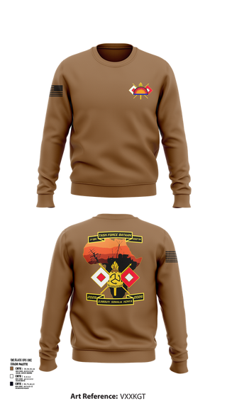 Crew Neck Sweatshirt, Task Force Bataan, , Teamtime, Team time, sublimation, custom sports apparel, team uniforms, spirit wear, spiritwear, sports uniforms, custom shirts, team store, custom team store, fundraiser sports, apparel fundraiser