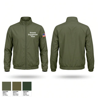 Windbreaker, Oceania Engagement Team, Army, Teamtime, Team time, sublimation, custom sports apparel, team uniforms, spirit wear, spiritwear, sports uniforms, custom shirts, team store, custom team store, fundraiser sports, apparel fundraiser