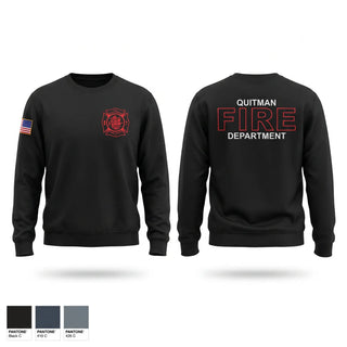 Crew Neck Sweatshirt, Quitman Fire Department, Fire Department, Teamtime, Team time, sublimation, custom sports apparel, team uniforms, spirit wear, spiritwear, sports uniforms, custom shirts, team store, custom team store, fundraiser sports, apparel fundraiser
