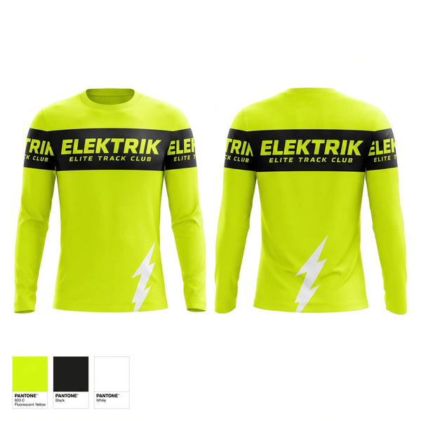 Long Sleeve Performance Shirt, ELEKTRIK ELITE TRACK CLUB, Track & Field, Teamtime, Team time, sublimation, custom sports apparel, team uniforms, spirit wear, spiritwear, sports uniforms, custom shirts, team store, custom team store, fundraiser sports, apparel fundraiser
