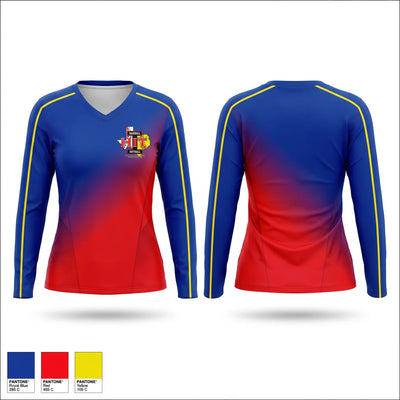 iHIT Baseball/Softball facility Women's Long Sleeve V-neck Shirt - 1