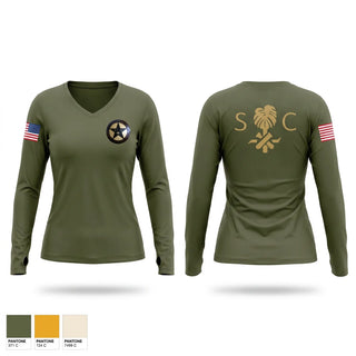 Womens Long Sleeve Vneck Shirt, South Carolina Department of Natural Resources, Police, Teamtime, Team time, sublimation, custom sports apparel, team uniforms, spirit wear, spiritwear, sports uniforms, custom shirts, team store, custom team store, fundraiser sports, apparel fundraiser