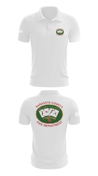 Short Sleeve Performance Polo, Sarasota county fire dept sta 1, Fire Department, Teamtime, Team time, sublimation, custom sports apparel, team uniforms, spirit wear, spiritwear, sports uniforms, custom shirts, team store, custom team store, fundraiser sports, apparel fundraiser