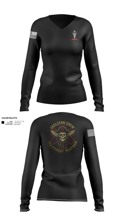 Treatment Platoon Women's Long Sleeve V-neck Shirt - 41