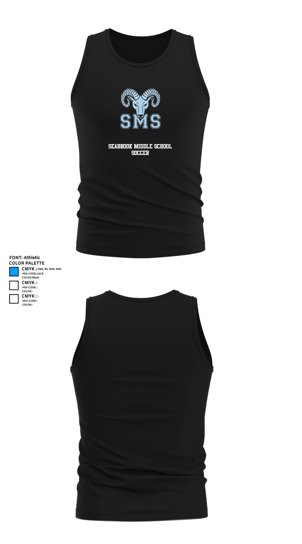 Tank Top, Seabrook Middle School Soccer, Women's Soccer, Teamtime, Team time, sublimation, custom sports apparel, team uniforms, spirit wear, spiritwear, sports uniforms, custom shirts, team store, custom team store, fundraiser sports, apparel fundraiser