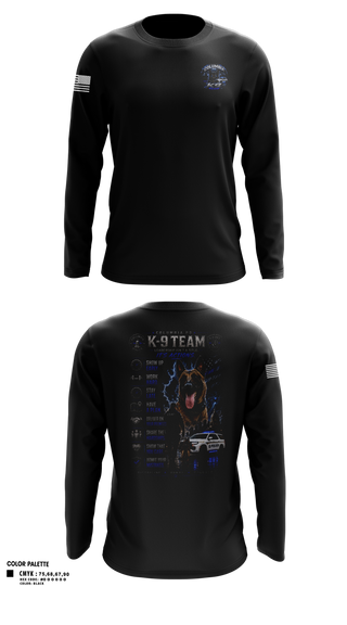 Long Sleeve Performance Shirt, South Carolina Police K9 Association, Police, Teamtime, Team time, sublimation, custom sports apparel, team uniforms, spirit wear, spiritwear, sports uniforms, custom shirts, team store, custom team store, fundraiser sports, apparel fundraiser