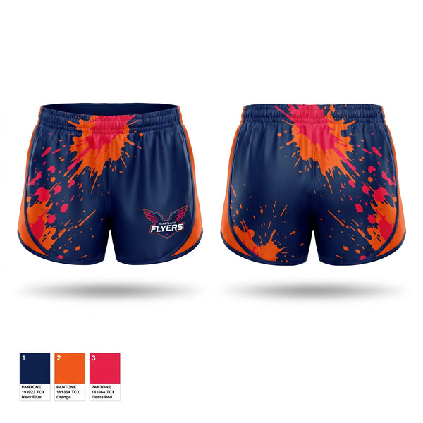 Womens Shorts, Heartland Flyers, Track & Field, Teamtime, Team time, sublimation, custom sports apparel, team uniforms, spirit wear, spiritwear, sports uniforms, custom shirts, team store, custom team store, fundraiser sports, apparel fundraiser