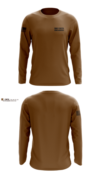 Long Sleeve Performance Shirt, SBD 1 Delta Staff Agencies, Air Force, Teamtime, Team time, sublimation, custom sports apparel, team uniforms, spirit wear, spiritwear, sports uniforms, custom shirts, team store, custom team store, fundraiser sports, apparel fundraiser