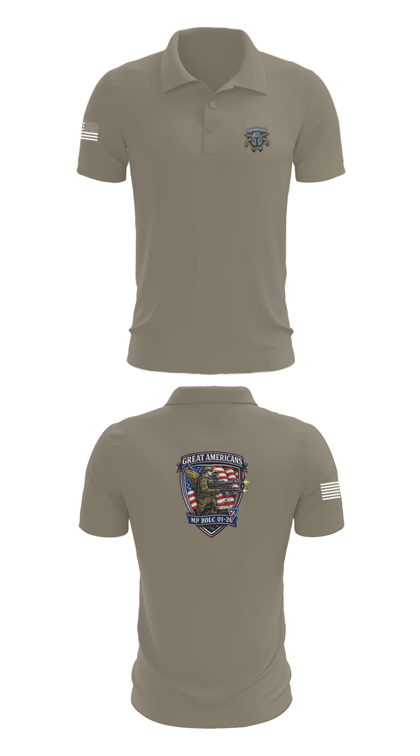 Short Sleeve Performance Polo, 01-26 MP BOLC, Army, Teamtime, Team time, sublimation, custom sports apparel, team uniforms, spirit wear, spiritwear, sports uniforms, custom shirts, team store, custom team store, fundraiser sports, apparel fundraiser