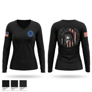 Womens Long Sleeve Vneck Shirt, TDCJ Wynne unit, Police, Teamtime, Team time, sublimation, custom sports apparel, team uniforms, spirit wear, spiritwear, sports uniforms, custom shirts, team store, custom team store, fundraiser sports, apparel fundraiser