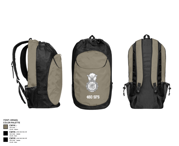 Gear Bag, 460 SFS, Air Force, Teamtime, Team time, sublimation, custom sports apparel, team uniforms, spirit wear, spiritwear, sports uniforms, custom shirts, team store, custom team store, fundraiser sports, apparel fundraiser