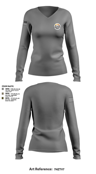 Womens Long Sleeve Vneck Shirt, Overboard Marine and RV, , Teamtime, Team time, sublimation, custom sports apparel, team uniforms, spirit wear, spiritwear, sports uniforms, custom shirts, team store, custom team store, fundraiser sports, apparel fundraiser