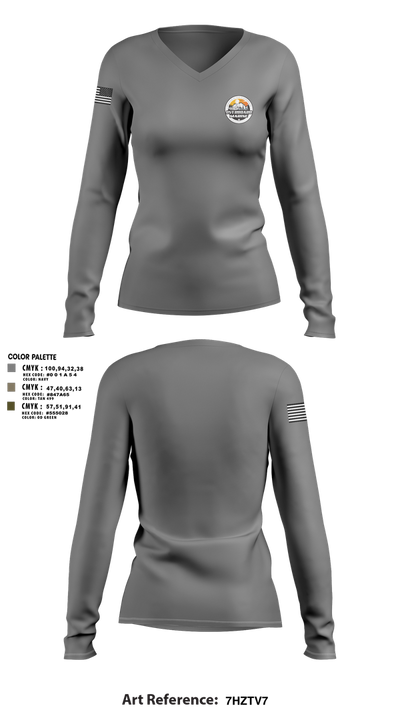 Overboard Marine and RV 25619615 Women's Long Sleeve V-neck Shirt - 11