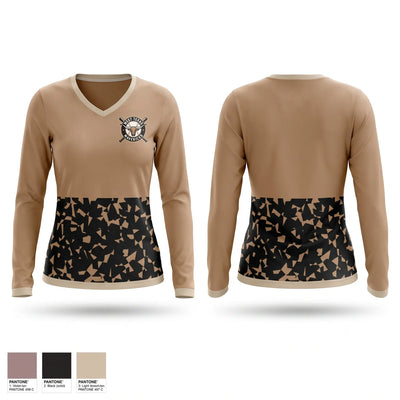West Texas Mavericks Women's Long Sleeve V-neck Shirt - 1