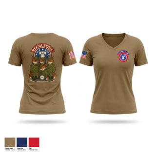 Womens Short Sleeve Vneck Shirt, Tinton Falls Recruiting Station / 1K4F, Army, Teamtime, Team time, sublimation, custom sports apparel, team uniforms, spirit wear, spiritwear, sports uniforms, custom shirts, team store, custom team store, fundraiser sports, apparel fundraiser