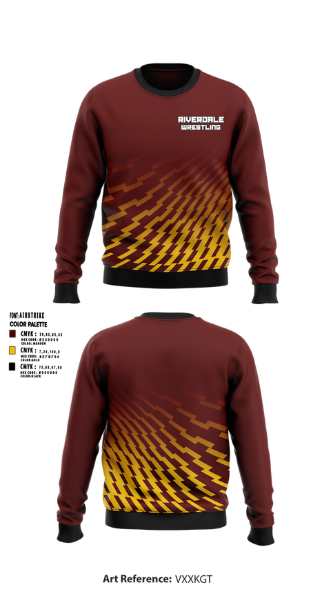 Crew Neck Sweatshirt, Riverdale Wrestling Club, Wrestling, Teamtime, Team time, sublimation, custom sports apparel, team uniforms, spirit wear, spiritwear, sports uniforms, custom shirts, team store, custom team store, fundraiser sports, apparel fundraiser