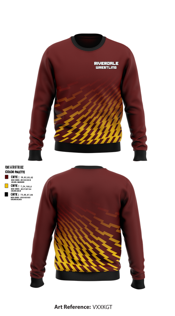 Crew Neck Sweatshirt, Riverdale Wrestling Club, Wrestling, Teamtime, Team time, sublimation, custom sports apparel, team uniforms, spirit wear, spiritwear, sports uniforms, custom shirts, team store, custom team store, fundraiser sports, apparel fundraiser