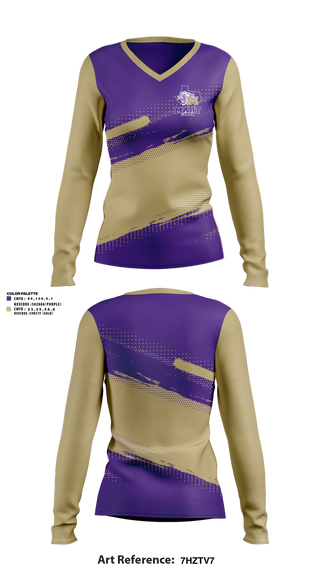 Womens Long Sleeve Vneck Shirt, Mart High School Cheer, Cheer, Teamtime, Team time, sublimation, custom sports apparel, team uniforms, spirit wear, spiritwear, sports uniforms, custom shirts, team store, custom team store, fundraiser sports, apparel fundraiser